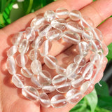 Irregular Natural Quartz Spacer Beads for DIY Jewelry Making 15inches