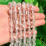 Irregular Natural Quartz Spacer Beads for DIY Jewelry Making 15inches