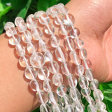 Irregular Natural Quartz Spacer Beads for DIY Jewelry Making 15inches