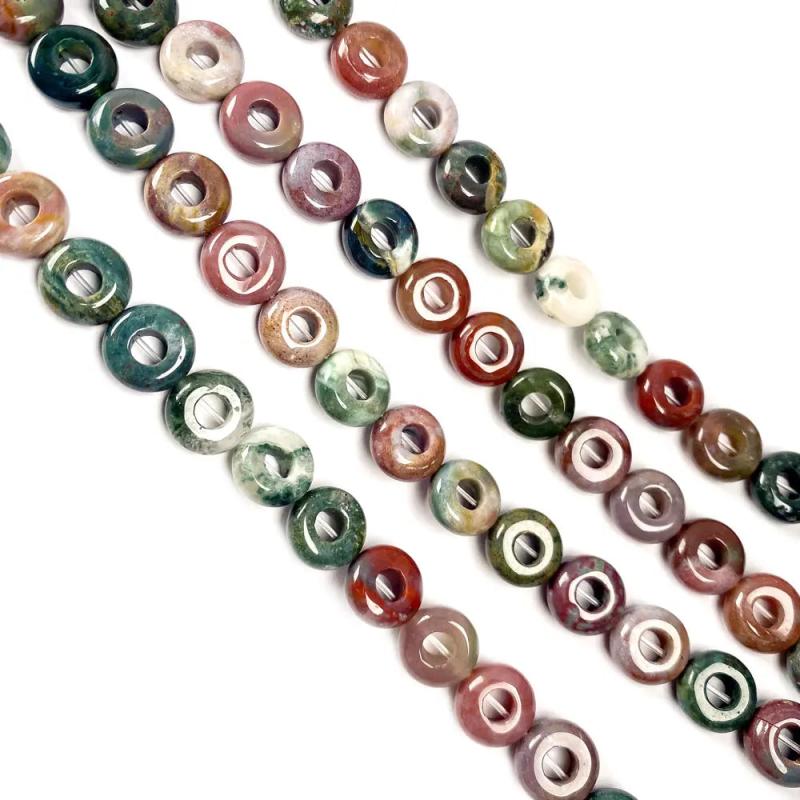 Natural Stone Agates Beads 5x10mm Circle Shape Spacer Loose Beads
