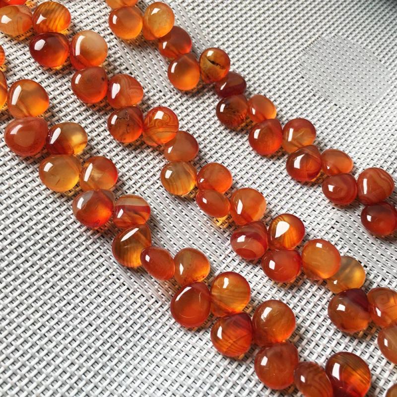 Red Agate Stone Water Drop Loose Beads for Jewelry Making