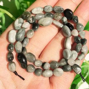 5-7mm Irregular Hawks Eye Beads 15inch