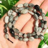 5-7mm Irregular Hawks Eye Beads 15inch