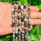 5-7mm Irregular Hawks Eye Beads 15inch