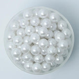 180Pcs Acrylic Pearl Round Beads 10mm Dia.