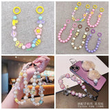 10pcs Oil Dripping Acrylic Beads Four Leaf Petal Shape Straight Hole Beads