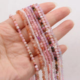 3mm Faceted Natural Stone Beads Set for Jewelry Making