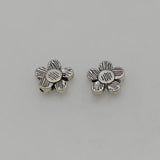50pcs Antique Silver Sunflower Spacer Beads 10mm Floral Loose Beads D