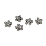 50pcs Antique Silver Sunflower Spacer Beads 10mm Floral Loose Beads D