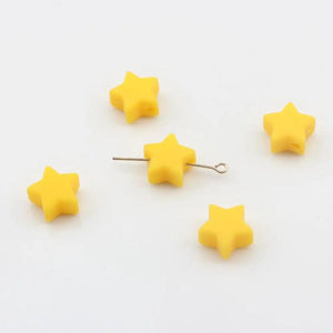 Silicone Beads Candy Star Shape 14mm 10pcs/lot DIY Jewelry Making Supplies