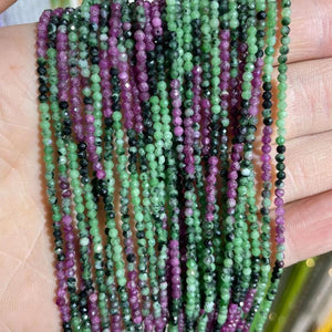 Natural Stone Gradient Morganite Beads Red Green Bracelet Accessories