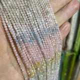 Natural Stone Gradient Morganite Beads Red Green Bracelet Accessories