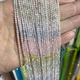 Natural Stone Gradient Morganite Beads Red Green Bracelet Accessories
