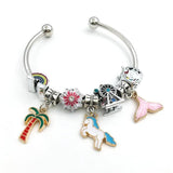 Enamel Rainbow Unicorn Spacer Beads for Jewelry Making