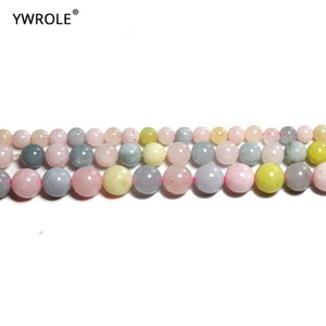 Colorful Morganite Round Stone Beads 6/8/10mm
