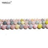 Colorful Morganite Round Stone Beads 6/8/10mm