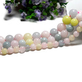 Colorful Morganite Round Stone Beads 6/8/10mm