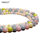 Colorful Morganite Round Stone Beads 6/8/10mm