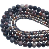 Petrified Wood Stone Round Beads 4-12 MM for Jewelry Making DIY
