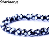 49pcs 8mm Football Round Shape Lampwork Glass Beads for DIY Jewelry