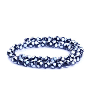 49pcs 8mm Football Round Shape Lampwork Glass Beads for DIY Jewelry