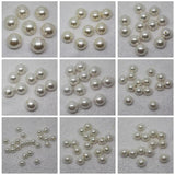 Plastic Pearl Round Loose Beads 6-25mm Half Hole - Wholesale 10-100pcs