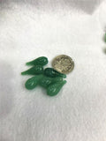 4pcs 10x24mm Green Aventurines Flower Beads DIY Necklace