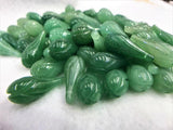 4pcs 10x24mm Green Aventurines Flower Beads DIY Necklace