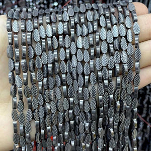 8MM Hematite Tree Leaf Stone Beads for Jewelry Making