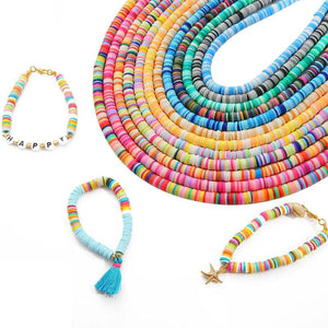 6mm Clay Beads for Jewelry Making Mix Bracelet Boho Necklace