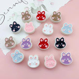 10Pcs Acrylic Rabbit Head Loose Beads For DIY Jewelry Making