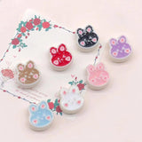 10Pcs Acrylic Rabbit Head Loose Beads For DIY Jewelry Making