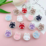 10Pcs Acrylic Rabbit Head Loose Beads For DIY Jewelry Making