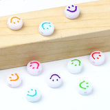 4x7mm Mixed Emotion Acrylic Beads Flat Round Loose Beads