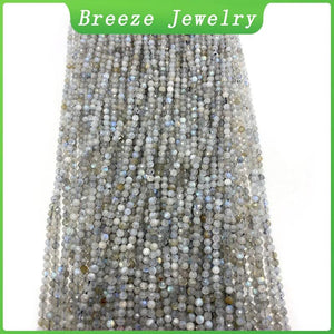Faceted Gray Apatite Spinel Quartz Loose Beads 2/3/4mm