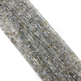 Faceted Gray Apatite Spinel Quartz Loose Beads 2/3/4mm