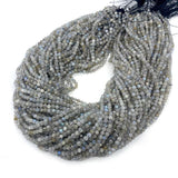Faceted Gray Apatite Spinel Quartz Loose Beads 2/3/4mm