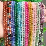 Gray Labradorite Stone Beads 2-4mm Round Spacer Bead for Jewelry Making 15''