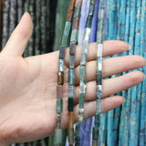 Natural Stone Rectangular Bead Agates Jewelry Making DIY Necklace Bracelet