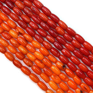 Red Coral Rice Beads Bulk Jewelry DIY Accessories