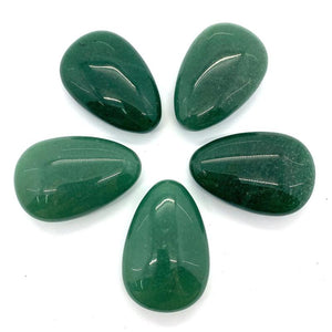 Green Aventurine Water Drop Cabochon 31x46mm DIY Ring Making