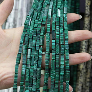 Natural Stone Rectangle Bead Agates Malachite Beads for Jewelry Making