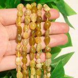 6-8mm Natural Yellow Opal Loose Stone Beads 15inch