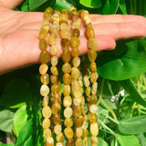 6-8mm Natural Yellow Opal Loose Stone Beads 15inch
