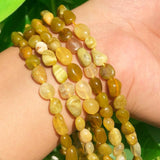 6-8mm Natural Yellow Opal Loose Stone Beads 15inch