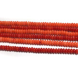 Red Natural Abacus Shape Coral Beads 2x3.5mm