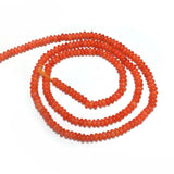 Red Natural Abacus Shape Coral Beads 2x3.5mm