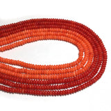 Red Natural Abacus Shape Coral Beads 2x3.5mm