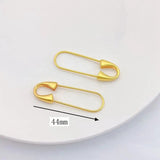 Gold-Plated Copper Creative Pin 2pcs DIY Earring Jewelry Findings