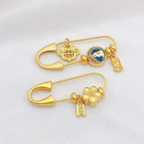 Gold-Plated Copper Creative Pin 2pcs DIY Earring Jewelry Findings